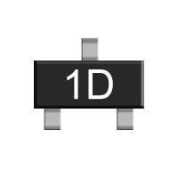 Транзистор MMBTA42 (1D), NPN, 300 В, 0.3 А, SOT-23