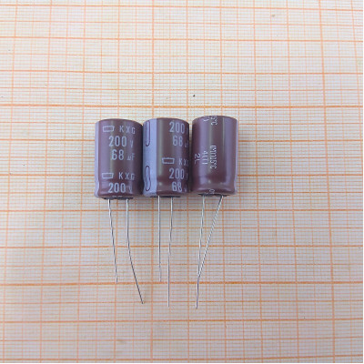 Конденсатор 200V 68uf (13x21) KXG