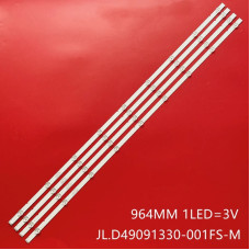 Подсветка 49" JL.D49091330-001FS-M, 4 ленты, 9LED, 3V, 964мм, новый