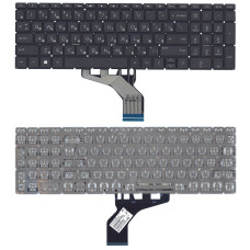 Клавиатура HP 15-db000 15-da000 15-dw000 черная, рамка черная, плоский Enter