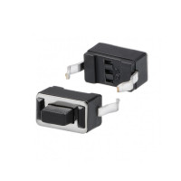 Тактильная кнопка TS-1136 DIP 260GF (3x6 мм H=5 мм, 2pin) черная