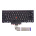Клавиатура Lenovo ThinkPad Edge E40 черная, плоский Enter, Наклейки с русскими буквами, Б/У