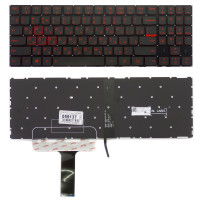 Клавиатура Lenovo Legion Y520 Y520-15IKB черная без рамки, плоский Enter, без подсветки, новая