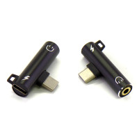 Адаптер Audio Type-C to 3.5 мм + зарядка черный (Hi-Fi) Адаптер Audio Type-C to 3.5 мм + зарядка черный (Hi-Fi)