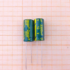 Конденсатор 3300uf 10V (10х20) Chang