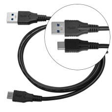 Кабель iQFUTURE USB 3.1 Type-C -> USB A 3.0 (SS) для MacBook Pro, ChromeBook, Google Pixel, Huawei H