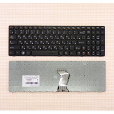 Клавиатура Lenovo Ideapad G580, G585, G780, V580, Z580, Z585, Z780 черная с черной рамкой, NEW
