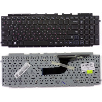 Клавиатура Samsung RC710 RC711 RC720 черная без рамки, плоский Enter