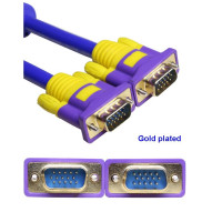 Кабель OEM VGA3+9HD-CU, 1.5 м, 15M/15M Gold