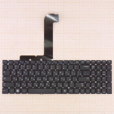 Клавиатура Samsung RF510, RF511, SF510, QX530 черная, без рамки, плоский Enter