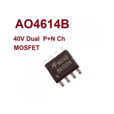 AO4614B NP-канальный MOSFET, 40V, 6A, SO-8