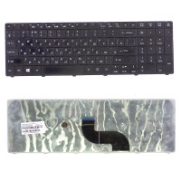 Клавиатура Acer Aspire E1-521, E1-531, E1-571 черная без рамки, плоский Enter, с разбора