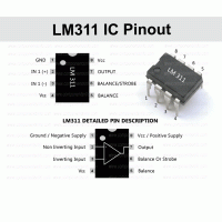 LM311 Дифференциальный компаратор со стробированием, SO-8