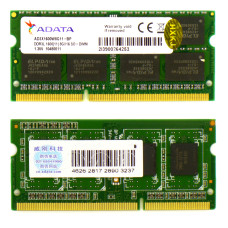 SODIMM DDR3L ADATA 8Gb 1600 МГц (PC3-12800) [AD3X1600W8G11-BP]