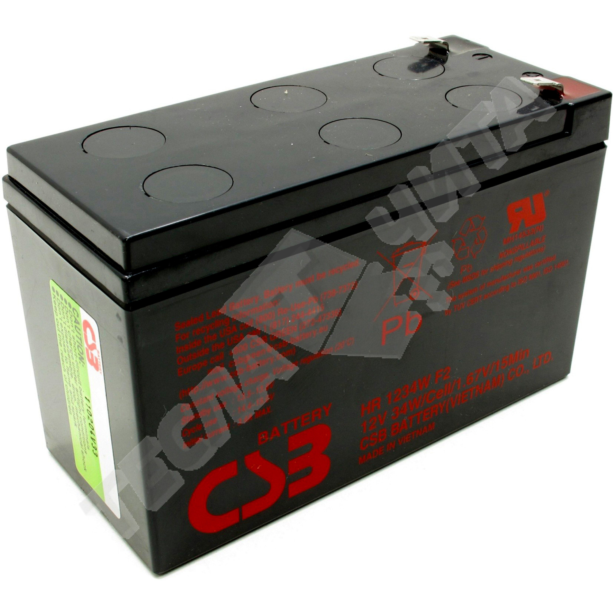 CSB HR 1234w f2. Батарея для ИБП CSB hr1234w f2 12 b/ 9 Aч, шт.. Аккумуляторная батарея HR 1234 W f2 34w/Cell/1.67v/15 min или его аналог. 12в/9 а*ч, CSB Battery hr1234w f2 или аналог. Аккумулятор csb hr1234w