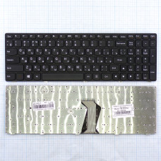 Клавиатура Lenovo IdeaPad G500, G505, G510, G700, G710 черная с черной рамкой плоский Enter