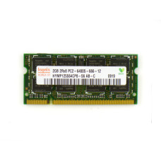 SODIMM DDR2 Hynix 2Gb 800 МГц (PC2-6400) HYMP125S64CP8-S6, Б/У