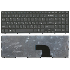 Клавиатура Sony SVE15 SVE17 SVE1511S4C SVE151 черная, рамка черная, плоский Enter