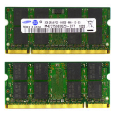 SODIMM DDR2 Samsung 2Gb 800 МГц (PC2-6400) [M470T5663QZ3-CF7] Б/У