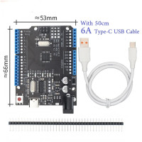 Плата расширения Arduino UNO R3/R4 CH340G+MEGA328P Type-C с кабелем