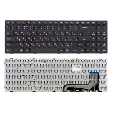 Клавиатура Lenovo 100-15IBY, 100-15, 300-15, B5010, B50-10 черная, рамка черная, плоский Enter, Б/У