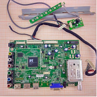 Main MSTV3208-ZC01-01 (AMP TDA1517P) для Mystery MTV-1920LW (CLAA185WA15) с разбора, не включается