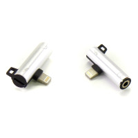 Адаптер Audio Lightning to 3.5 мм + зарядка серебристый (Hi-Fi)