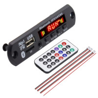 Модуль проигрывателя MP3 USB TF FM AUX BT 6-18V [JQ-D098BT-V]