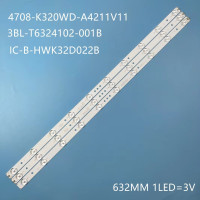 Подсветка 32" 4708-K320WD-A4211V11 V01, 3 ленты, 10LED, 3V, 632мм, NEW