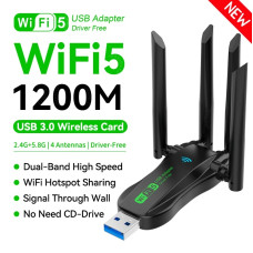 Адаптер USB Wi-Fi 1200 Мбит/с, 2.4/5 ГГц, HotSpot