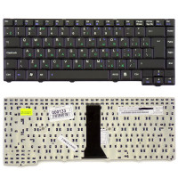 Клавиатура Asus F2, F3, Z53 черная 28pin, без рамки, плоский Enter