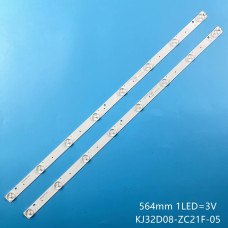 Подсветка 32" KJ32D08-ZC21F-05 303KJ320038 303KJ320036 XJ32D08-ZC21FG-01 303XJ320037, 2 ленты, 8LED,
