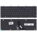 Клавиатура DNS Clevo W350 W370 черная, рамка черная, плоский Enter, Подстветка клавиш
