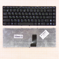 Клавиатура Asus UL30 K42 черная, рамка черная, плоский Enter