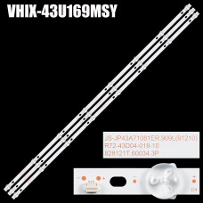 Подсветка 43" JS-JP43A71081ER.909L (3 ленты сост. A+B) 8LED 3V 828мм