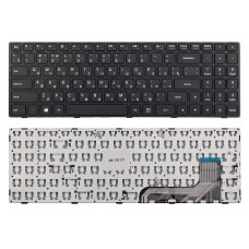 Клавиатура Lenovo 100-15IBY, 100-15, 300-15, B5010, B50-10 черная, рамка черная, плоский Enter