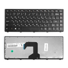 Клавиатура Lenovo IdeaPad S300, S400, S405 Series черная, рамка черная, плоский Enter