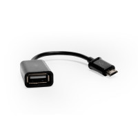 Кабель-переходник iQFUTURE OTG microUSB -> USB 2.0 F черный