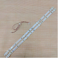 Подсветка 24" 06-2-24F1D-2X4-OD35-EMC3030-390X10MM-0.8T-V0-220217, 2 ленты, 4LED, 3V, 390мм, с разбо