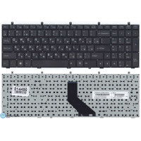 Клавиатура DNS 0170720 Clevo W350 W370 черная, без рамки, плоский Enter
