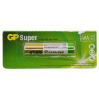 Батарейка AAA LR03 GP Super Alkaline 1.5V (отрывные по 1шт) Батарейка AAA LR03 GP Super Alkaline 1.5V (отрывные по 1шт)