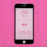 Защитное стекло iPhone 7/8 Plus 5D черное
