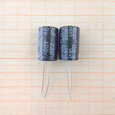 Конденсатор 400V 22uf (13x21) ChangX LOWESR Конденсатор 400V 22uf (13x21) ChangX LOWESR