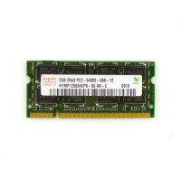 SODIMM DDR2 Hynix 2Gb 800 МГц (PC2-6400) HYMP125S64CP8-S6, Б/У