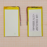 Элемент акумулятора 3.7V 5000mAh 126x63x3mm