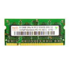 SODIMM DDR2 Hynix 512Mb 667 МГц (PC2-5300) [HYMP564S64CP6] Б/У