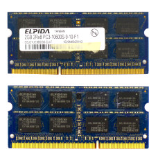 SODIMM DDR3 Elpida 2Gb 1333 MHz (PC3-10600) EBJ21UE8BDS0-DJ-F, Б/У
