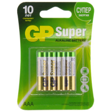 Батарейка AAA LR03 GP Super Alkaline 1.5V (блистер 4шт)