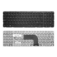 Клавиатура HP Pavilion DV6-7000, DV6-7100, DV6-7200, DV6-7300 черная, рамка черная, Г-образный Enter