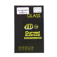 Защитное стекло iPhone 7/8 Plus 4D черное